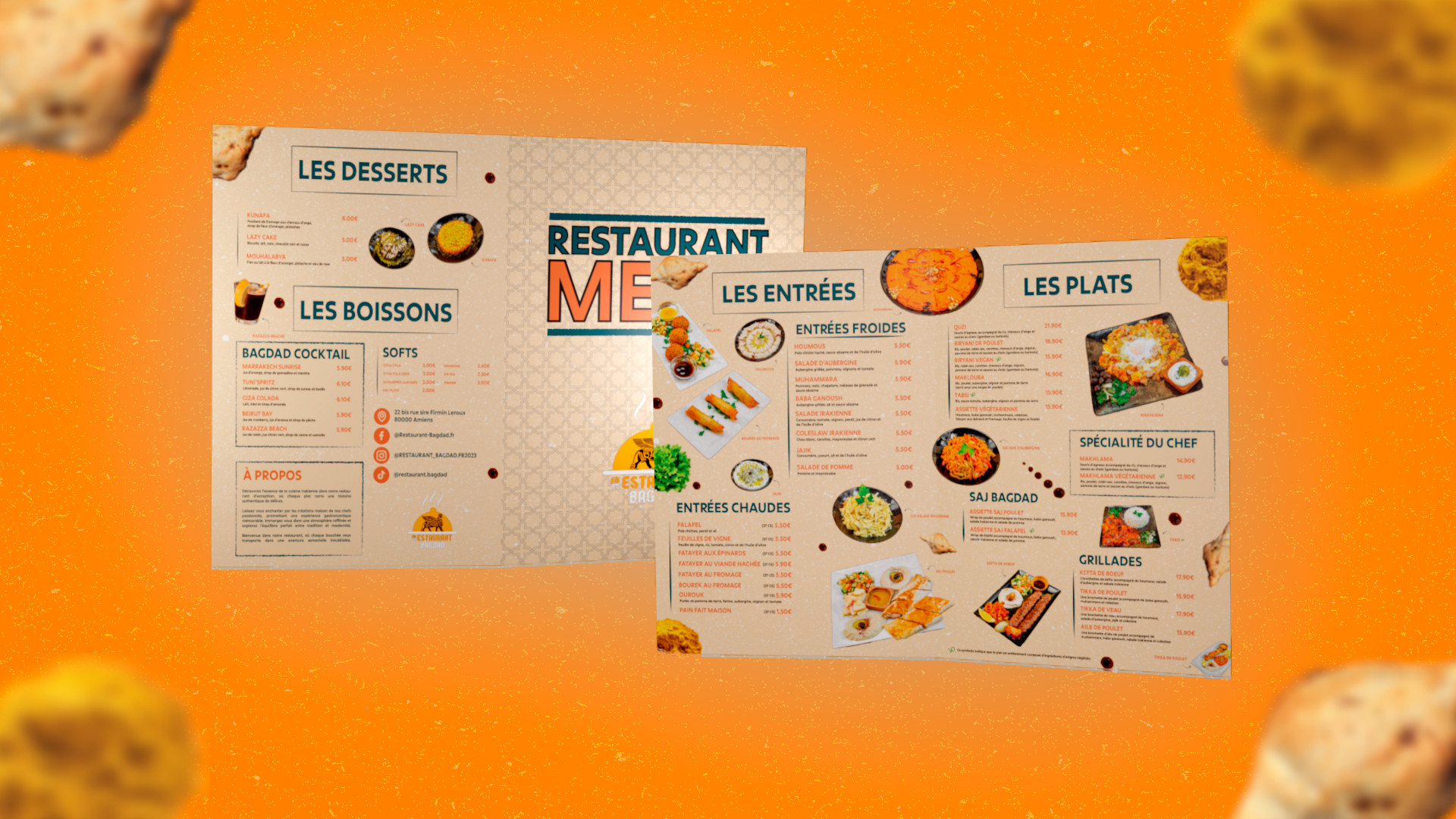 Print et Design carte de restaurant – BAGDAD